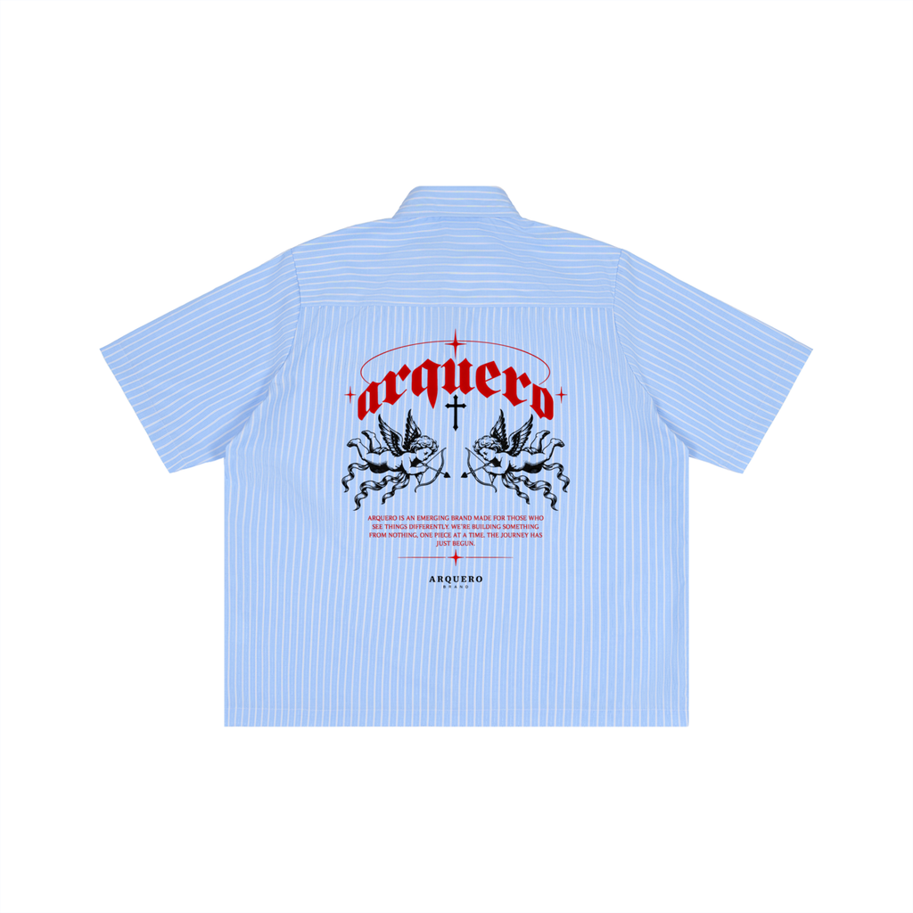 Striped Boxy Short Sleeve Shirt
